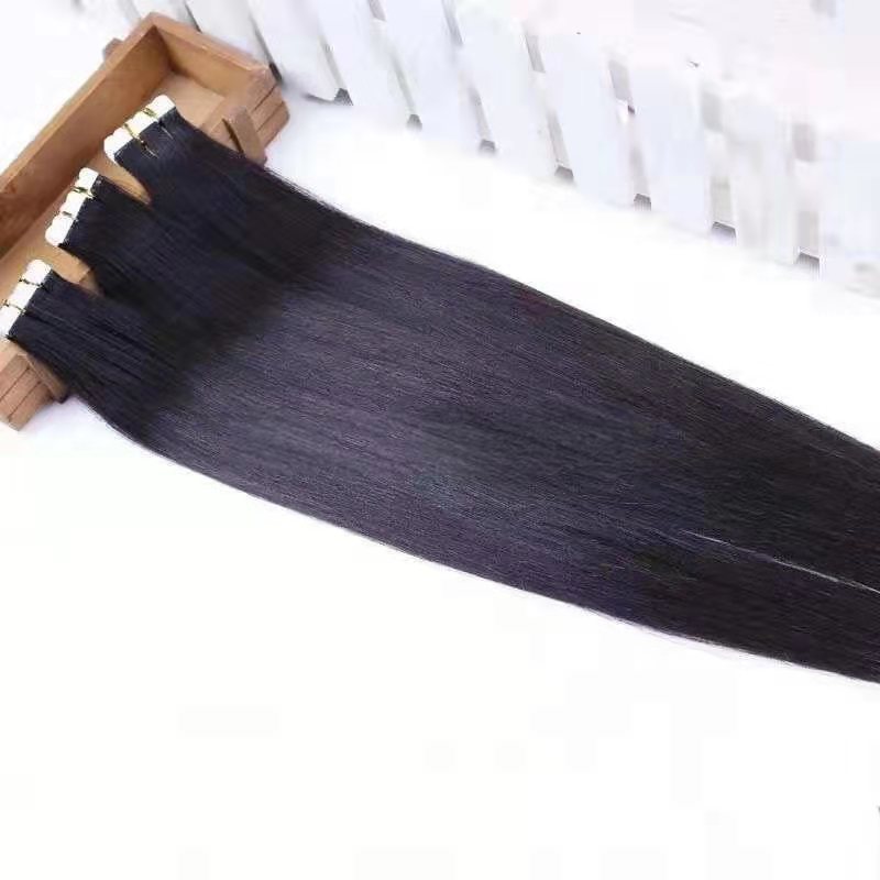 JMT-495754 Natural Black Straight Hair Wig - 30CM Real Human Hair, Iron-Friendly, Natural Scales