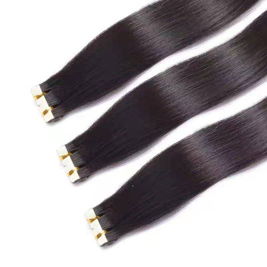 JMT-495754 Natural Black Straight Hair Wig - 30CM Real Human Hair, Iron-Friendly, Natural Scales