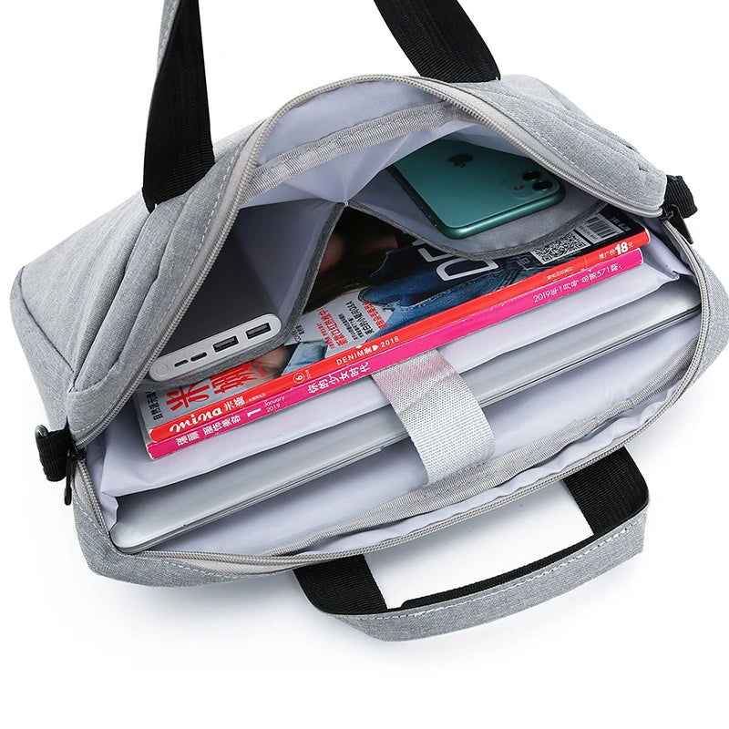 JMT-495882 Lightweight Waterproof Crossbody Briefcase for 15.6 Inch Laptops, Unisex Design