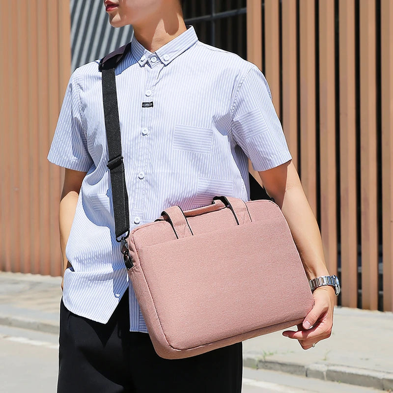 JMT-495882 Lightweight Waterproof Crossbody Briefcase for 15.6 Inch Laptops, Unisex Design