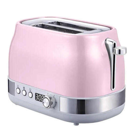 JMT-495882 Pink Mini Hamburger Bun Toaster with LCD Display for Fast Food Preparation