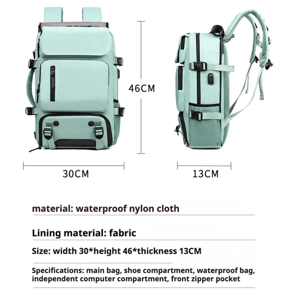 JMT-495882 Stylish Waterproof Multifunctional Nylon Laptop Backpack with Custom Logo Option