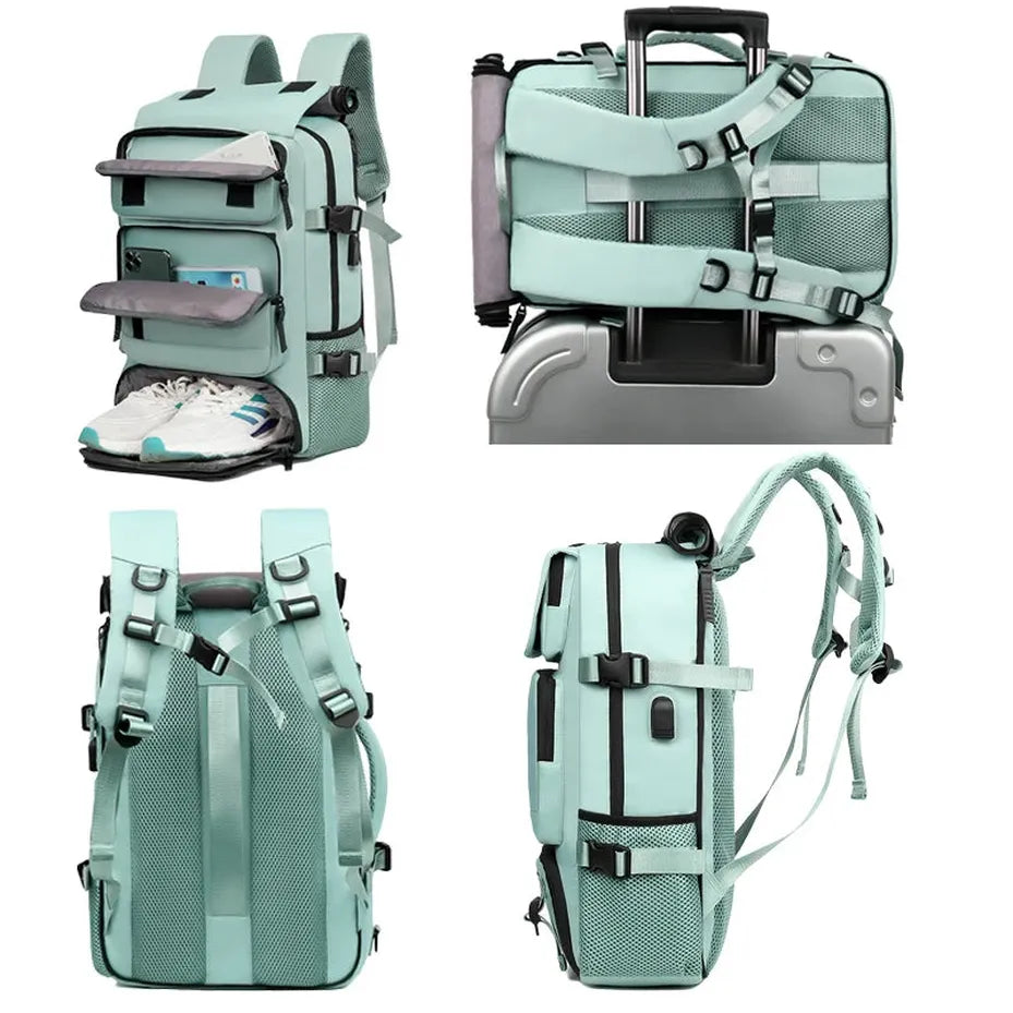 JMT-495882 Stylish Waterproof Multifunctional Nylon Laptop Backpack with Custom Logo Option