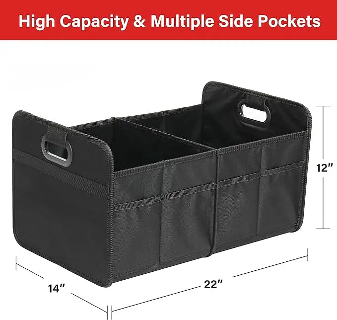 JMT-496842 Collapsible Waterproof Car Trunk Organizer with Reinforced Handles