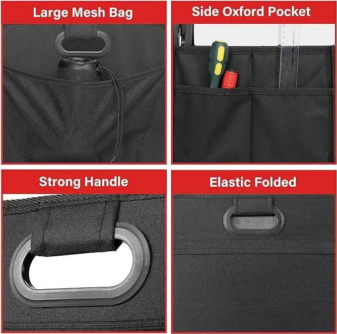 JMT-496842 Collapsible Waterproof Car Trunk Organizer with Reinforced Handles