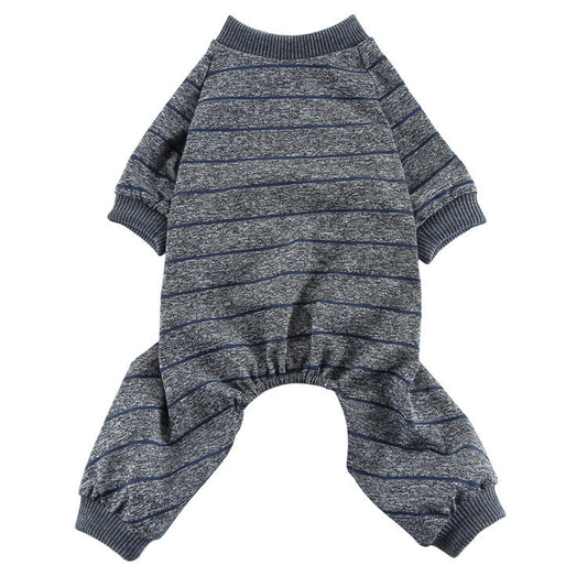JMT-496842 Striped Summer Pajamas for Dogs - Lightweight Polyester Pet Clothing in Various Sizes