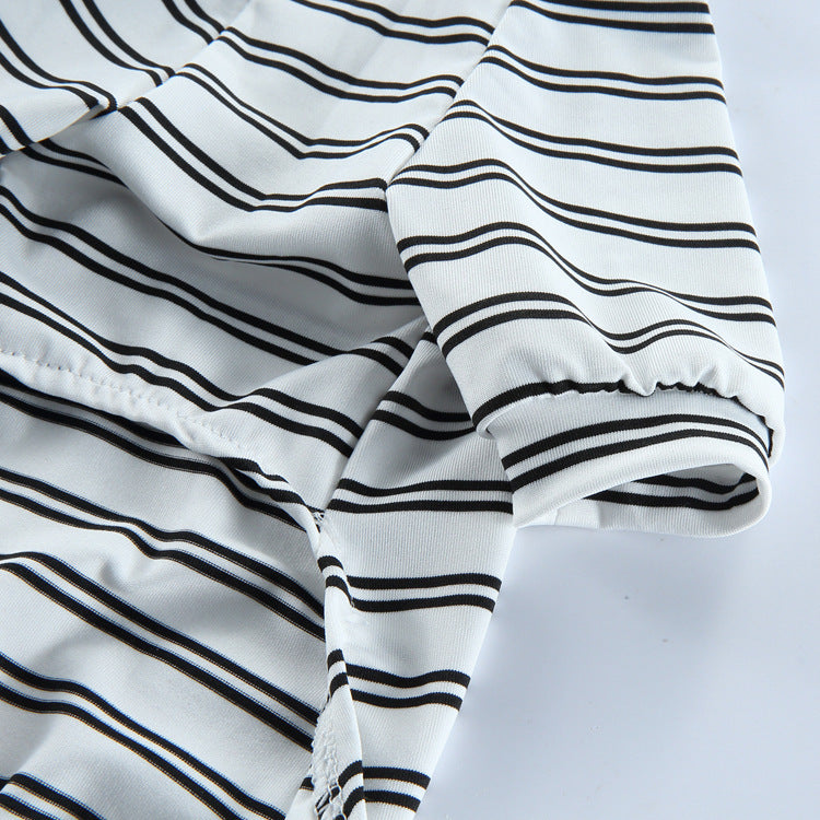 JMT-496842 Striped Summer Pajamas for Dogs - Lightweight Polyester Pet Clothing in Various Sizes