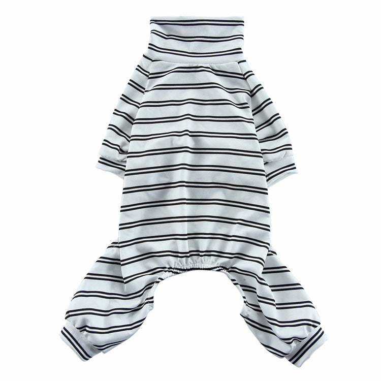 JMT-496842 Striped Summer Pajamas for Dogs - Lightweight Polyester Pet Clothing in Various Sizes