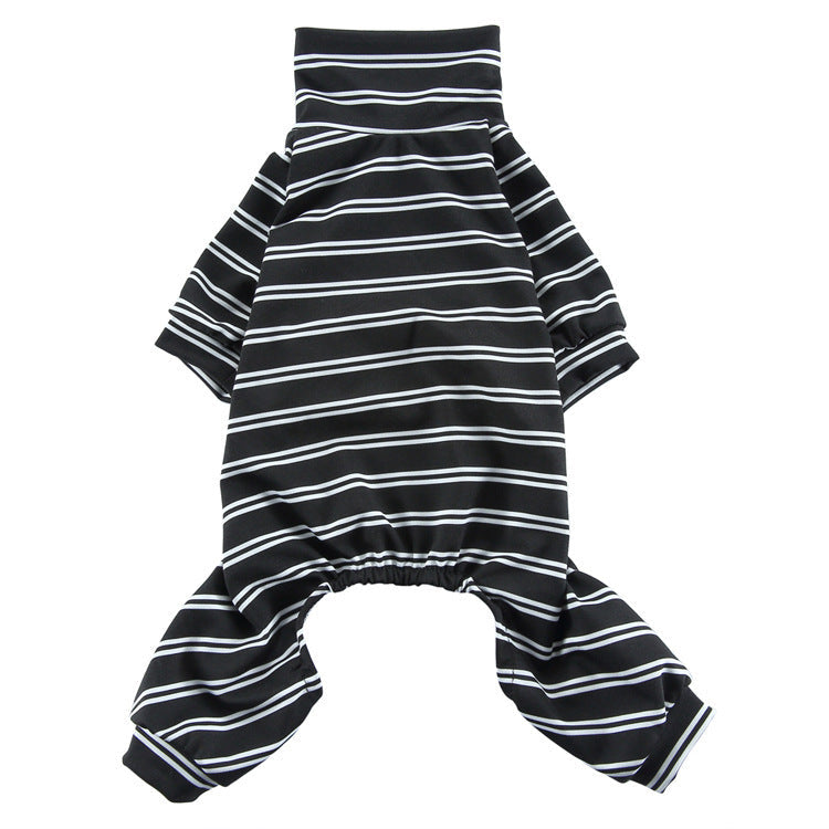 JMT-496842 Striped Summer Pajamas for Dogs - Lightweight Polyester Pet Clothing in Various Sizes