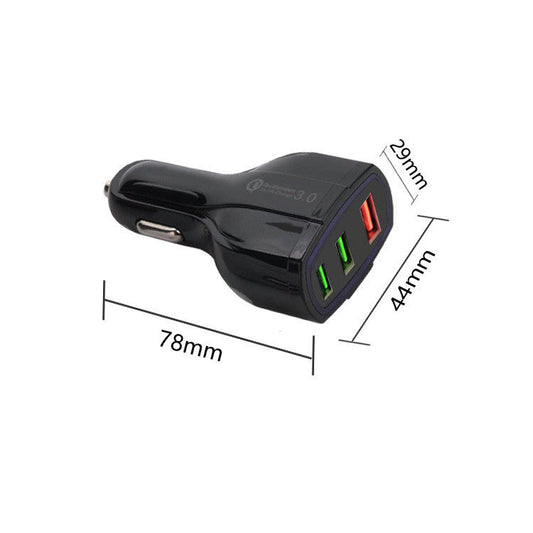 JMT-496906 Universal Car USB Charger, Input 12-32V, 3 USB Ports, 7000mA Output, PC Material