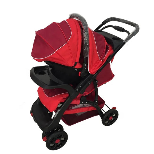 JMT-497546 Newborn Baby Stroller with Adjustable Canopy and Compact Folding Design