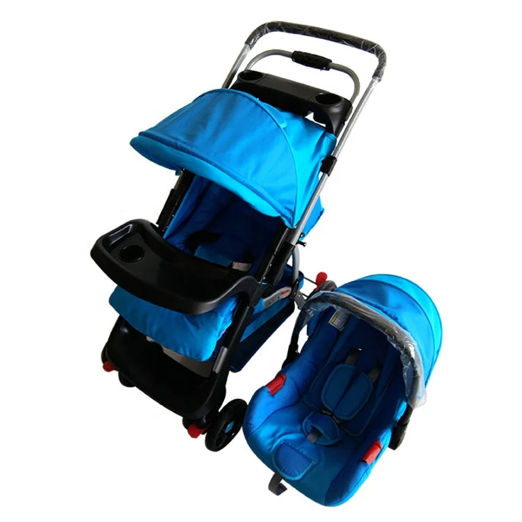 JMT-497546 Newborn Baby Stroller with Adjustable Canopy and Compact Folding Design