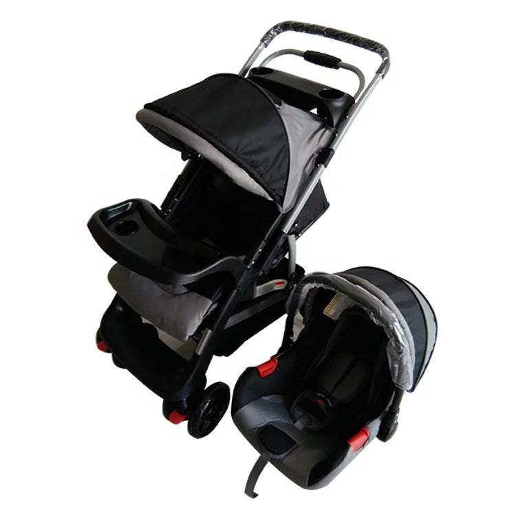 JMT-497546 Newborn Baby Stroller with Adjustable Canopy and Compact Folding Design