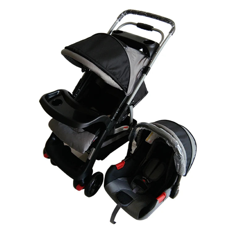 JMT-497546 Newborn Baby Stroller with Adjustable Canopy and Compact Folding Design