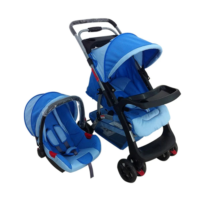 JMT-497546 Newborn Baby Stroller with Adjustable Canopy and Compact Folding Design