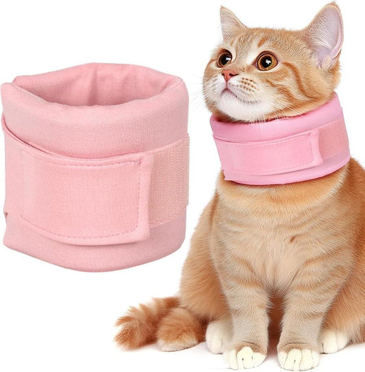 JMT-497866 Soft Cat and Dog Cone Collar for Post-Surgery Recovery Support - Adjustable Neck Brace for Comfortable Healing