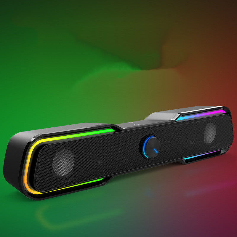 JMT-498698 RGB Subwoofer Audio System for Computer and Mobile Devices - 2.1 Channel, USB Interface, Black, 1.2M Cable