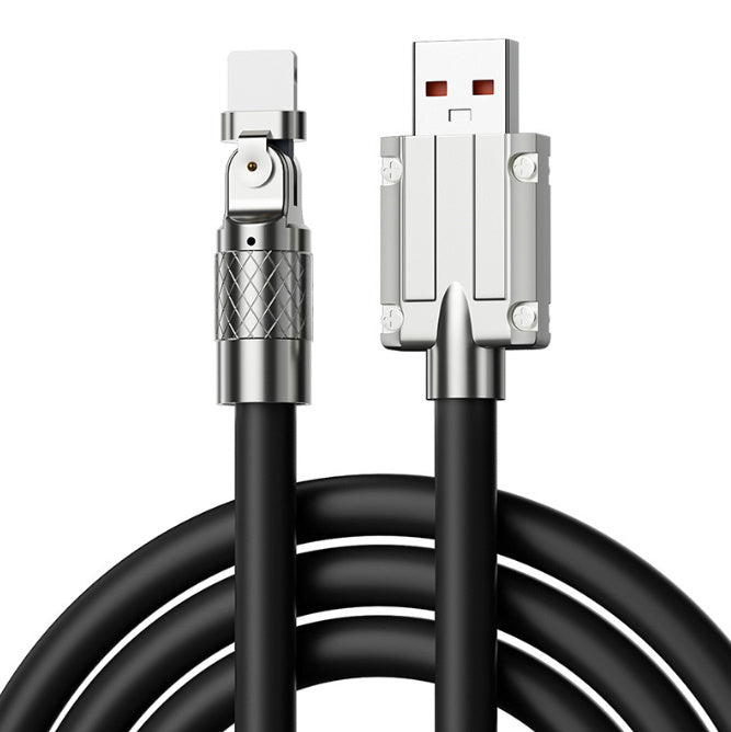 JMT-498698 Rotating Elbow Fast Charge USB Cable for Mobile Gaming - 1.5m Length, Multiple Interfaces