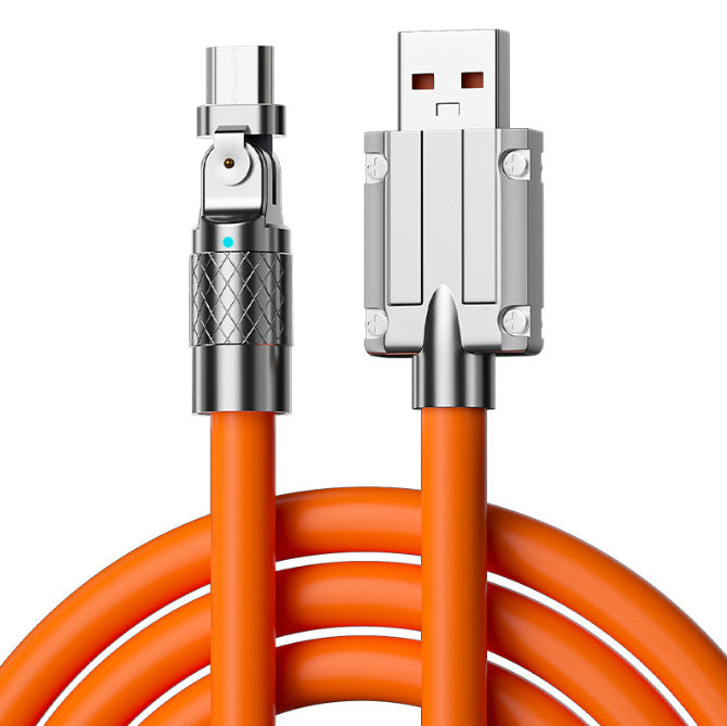 JMT-498698 Rotating Elbow Fast Charge USB Cable for Mobile Gaming - 1.5m Length, Multiple Interfaces