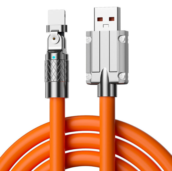 JMT-498698 Rotating Elbow Fast Charge USB Cable for Mobile Gaming - 1.5m Length, Multiple Interfaces