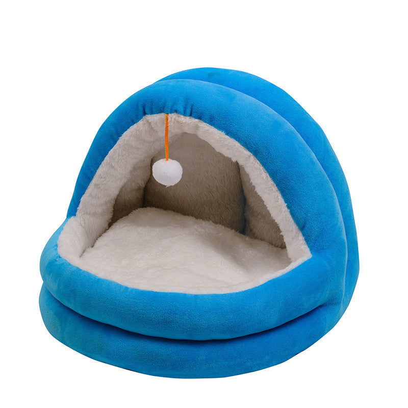 JMT-498826 Cozy Multi-Color Pet Nest with Soft Shu Cotton Velvet Interior