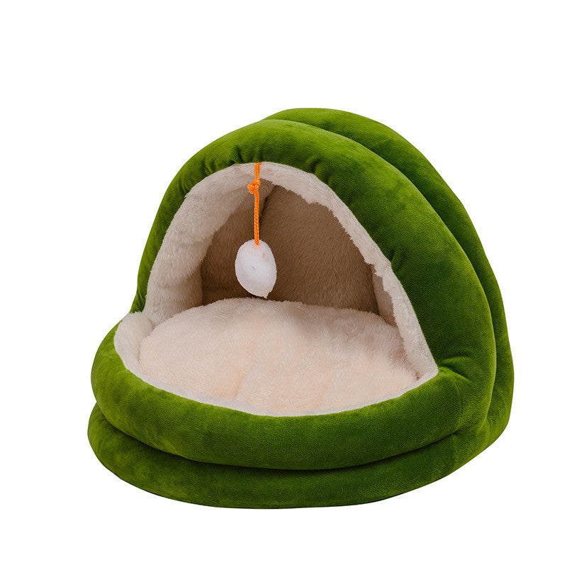 JMT-498826 Cozy Multi-Color Pet Nest with Soft Shu Cotton Velvet Interior