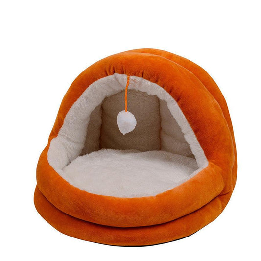 JMT-498826 Cozy Multi-Color Pet Nest with Soft Shu Cotton Velvet Interior