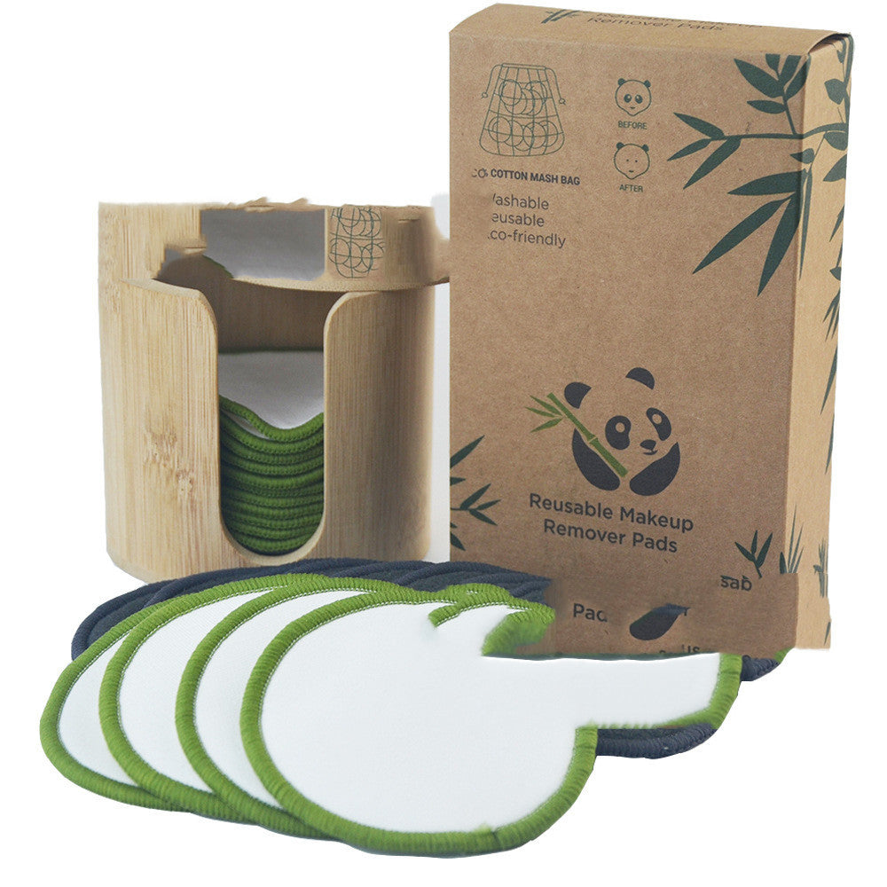 JMT-498954 Bamboo Fiber Makeup Remover Set - 12 to 16 Reusable Velvet Cotton Pads for Gentle Cleansing