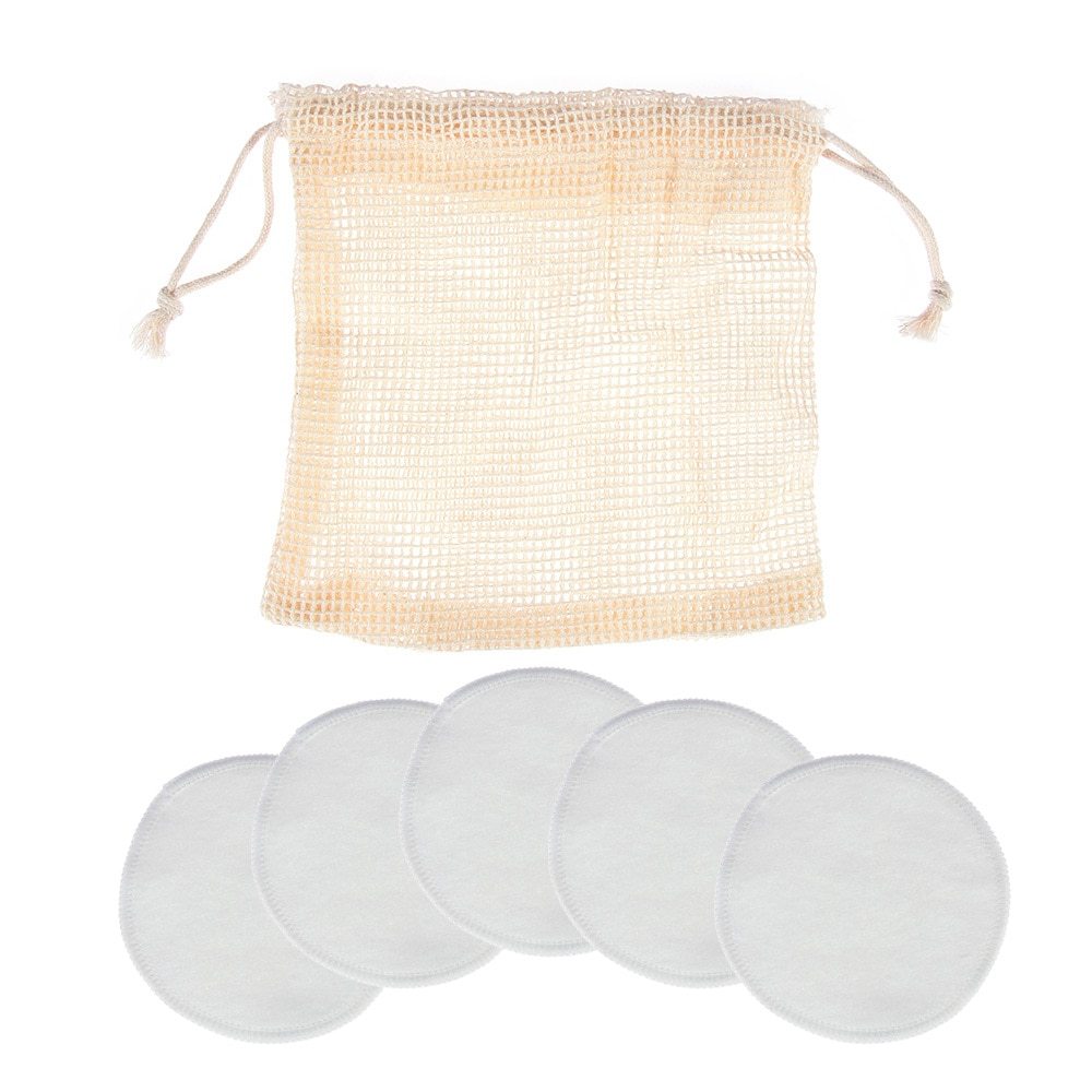 JMT-498954 Bamboo Fiber Makeup Remover Set - 12 to 16 Reusable Velvet Cotton Pads for Gentle Cleansing