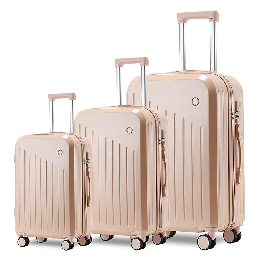 JMT-499146 3-in-1 Travel Luggage Set with USB Port and Anti-Lock Brake System - 24 Inch Suitcase Trolley