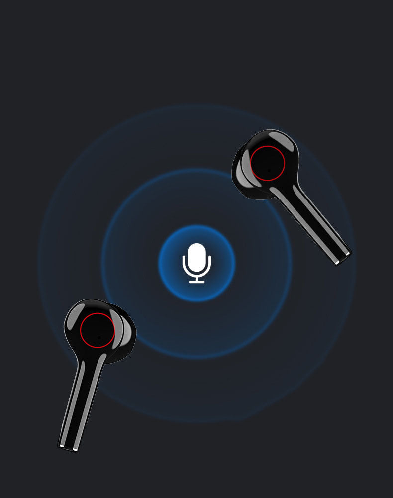 JMT-499338 True Wireless Stereo Sports Headset with Bluetooth 5.0 and 3 Hours Music Playback in Black/White