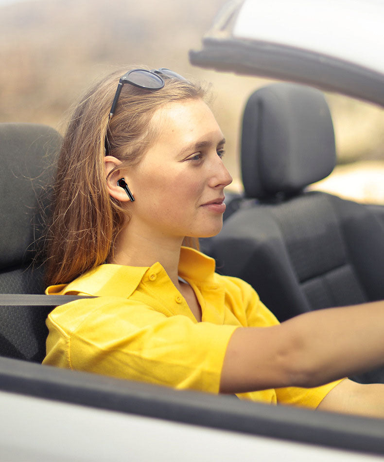 JMT-499338 True Wireless Stereo Sports Headset with Bluetooth 5.0 and 3 Hours Music Playback in Black/White