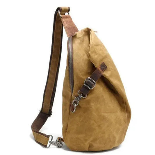 JMT-499402 Casual Vintage Batik Canvas Crossbody Chest Bag with Large Capacity