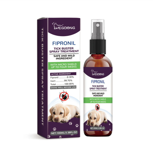 JMT-499594 Pet Bug Spray with Mild Ingredients - 100ml, Formulated with Fipronil, Mint Leaf, Honeysuckle, and Pepper Extracts