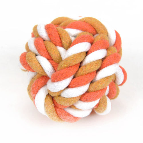 JMT-499658 Pet Cotton Rope Knot Toy for Dogs – Chew Ball for Dental Health and Stress Relief