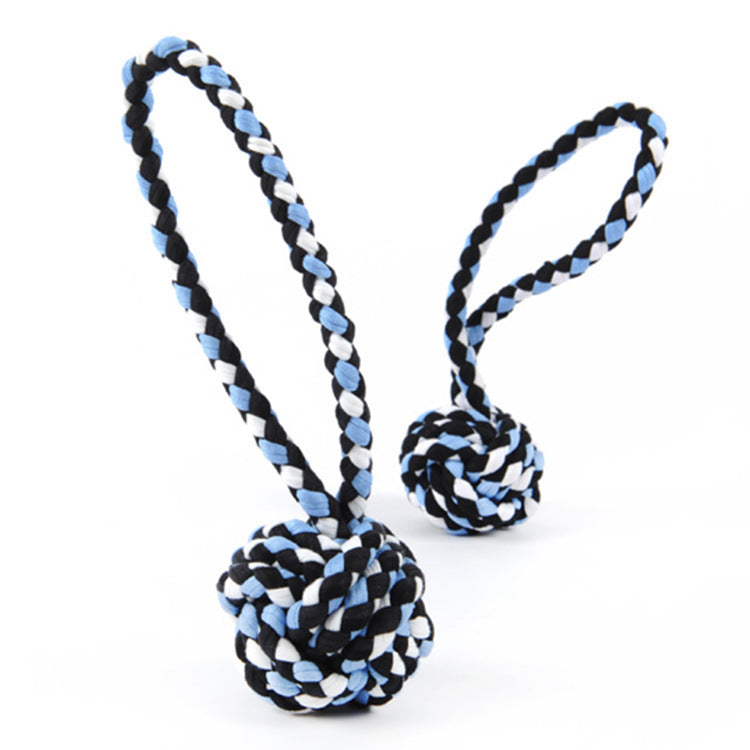 JMT-499658 Pet Cotton Rope Knot Toy for Dogs – Chew Ball for Dental Health and Stress Relief