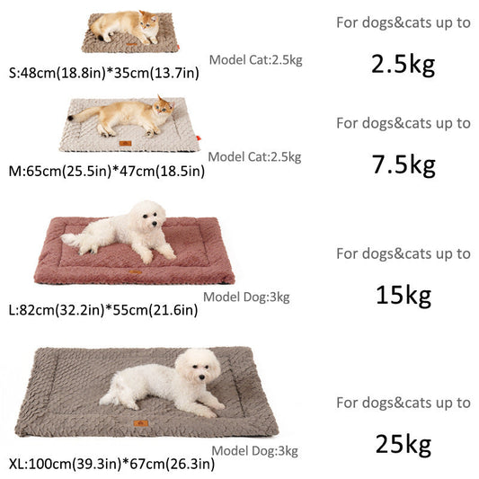 JMT-499978 Soft Wool Dog Cushion with Fish Scale Pattern - Cozy Sleeping Pad for Cats and Dogs in Autumn and Winter