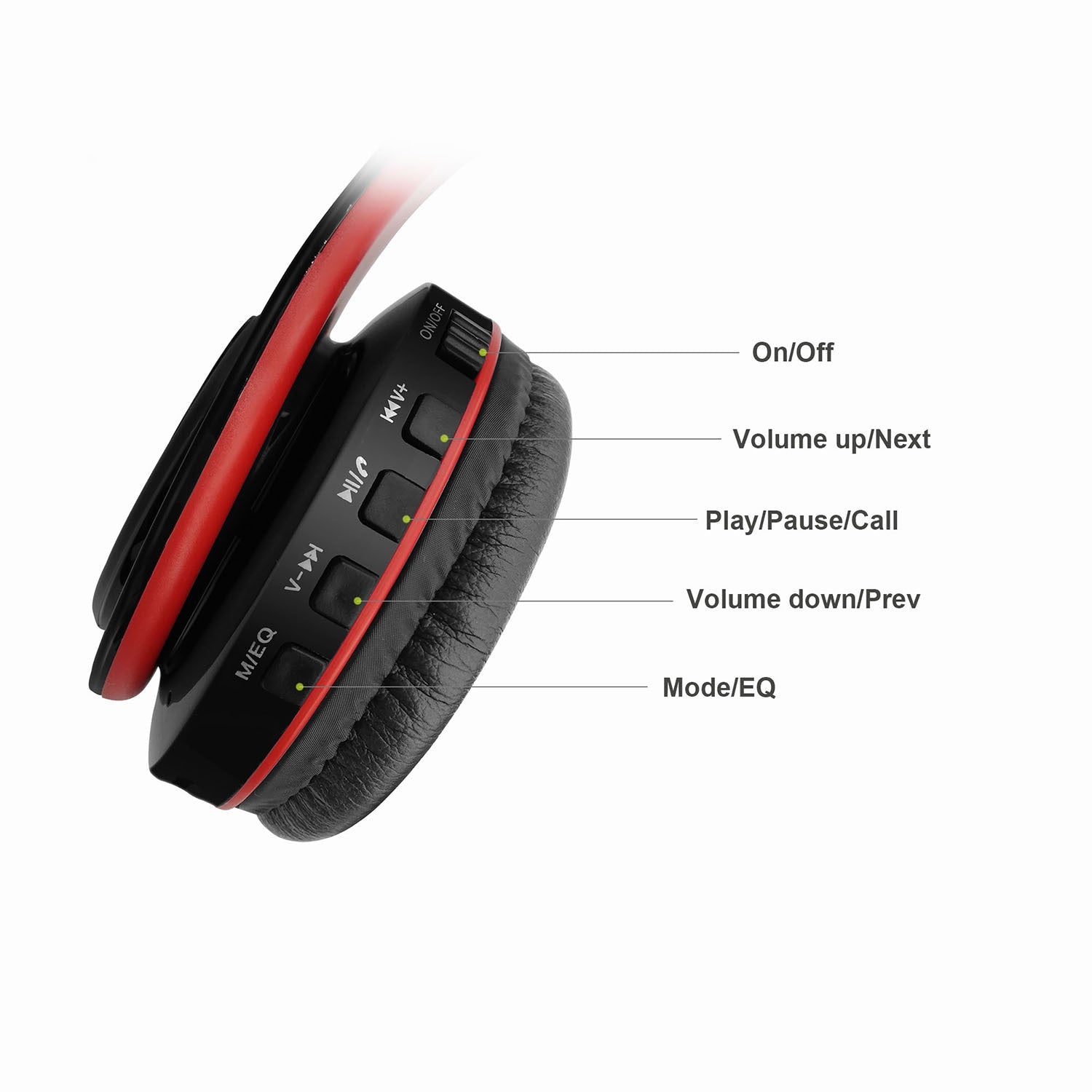 JMT-500170 Bluetooth Wireless Headset with 10m Range, 400mAh Battery, 8-10 Hours Playtime - Compatible with iPhone, Android, Laptops