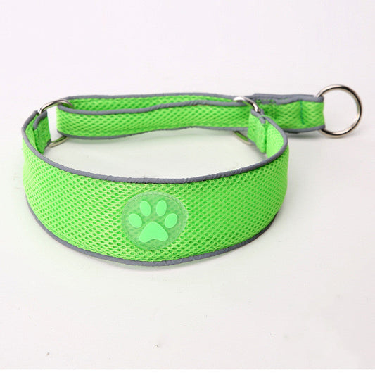 JMT-500170 Reflective Double-Layer Mesh Soft Dog Chain - Multiple Colors and Sizes Available
