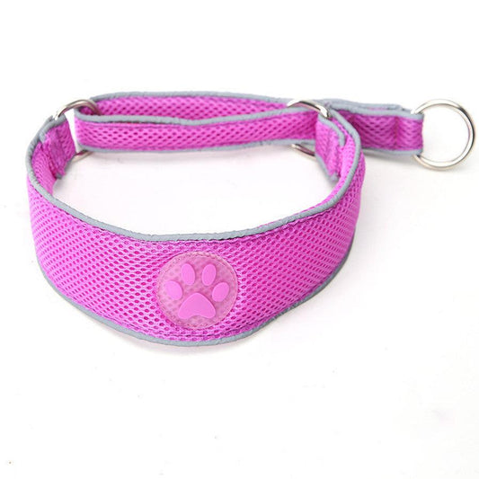 JMT-500170 Reflective Double-Layer Mesh Soft Dog Chain - Multiple Colors and Sizes Available