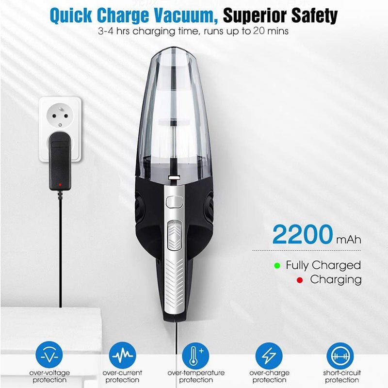 JMT-500298 Portable Handheld Rechargeable Car Vacuum Cleaner with 120W Power and Powerful Suction