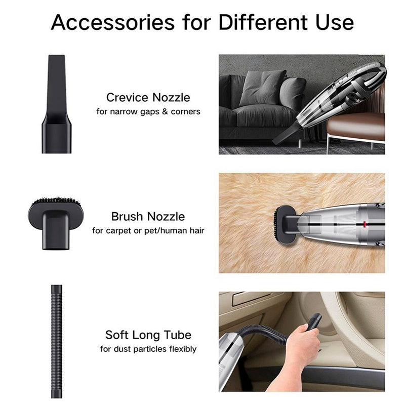 JMT-500298 Portable Handheld Rechargeable Car Vacuum Cleaner with 120W Power and Powerful Suction