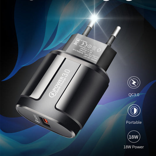 JMT-500362 Compact Smart Charger for Mobile Phones - AC100-240V, ABS, Dual Color Options