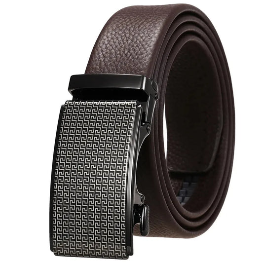 JMT-500426 Men's Casual Cowhide Automatic Buckle Belt with First Layer Leather