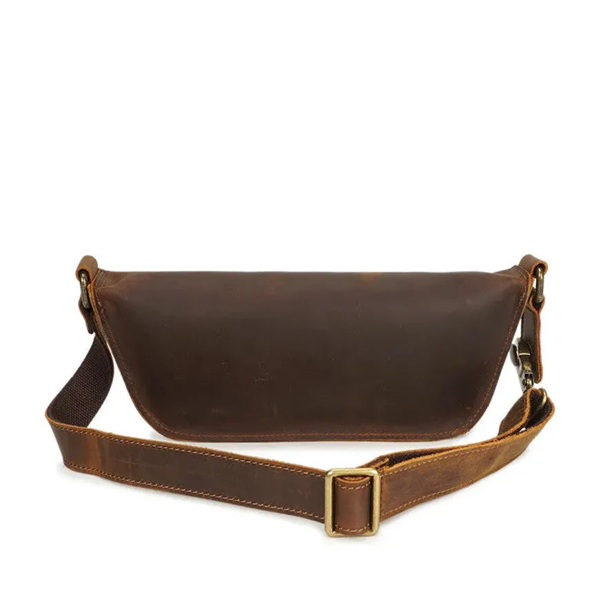 JMT-500554 Vintage Leather Chest Bag for Men, Stylish Messenger Design