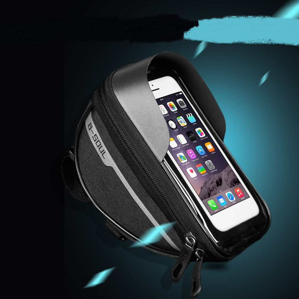 JMT-500682 Bicycle Cell Phone Holder with Waterproof Zipper and Anti-Reflection Design