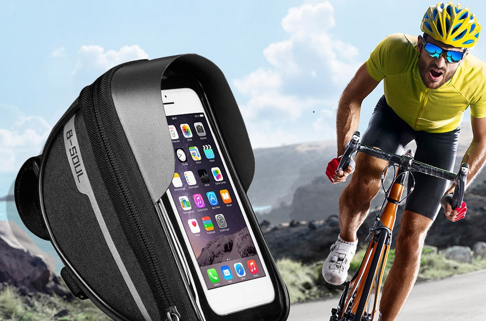 JMT-500682 Bicycle Cell Phone Holder with Waterproof Zipper and Anti-Reflection Design