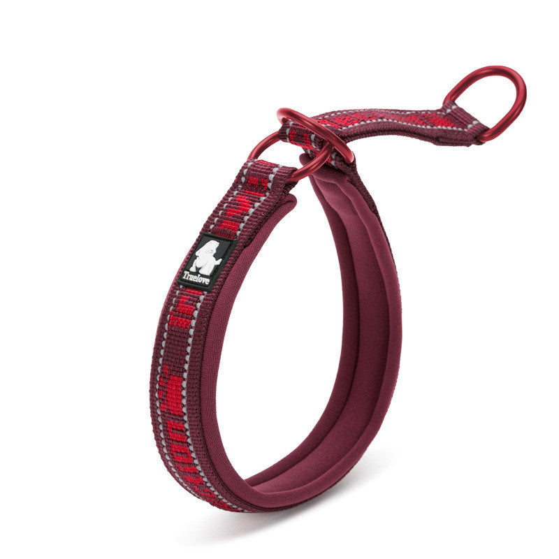 JMT-501322 Adjustable Reflective Dog Collar in Multiple Colors with Soft Nylon and Neoprene Material