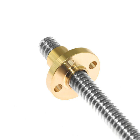 JMT-501770 T-shaped Trapezoid Screw Rod for 3D Printer Motor Drive, 2-200 mm Lead with Nut