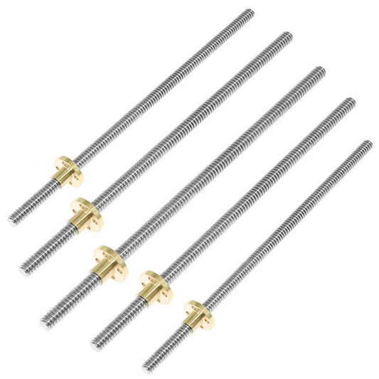 JMT-501770 T-shaped Trapezoid Screw Rod for 3D Printer Motor Drive, 2-200 mm Lead with Nut